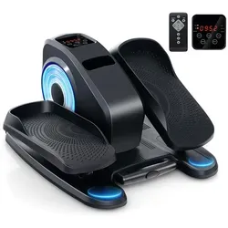 COSTWAY Ellipsentrainer, elektrischer Pedaltrainer mit Anzeigemonitor & Fernbedienung, Bewegungstrainer Stepper für Bewegung, Pedal Exerciser - Schwarz