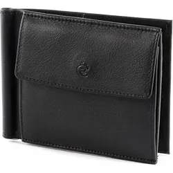 Esquire Geldklammer Logo Klammerbörse Schwarz 256510 - Elegante Geldklammer mit 4 Kreditkartenfächern und Sichtfach, ideal für stilbewusste Männer, die Ordnung und Funktionalität schätzen.