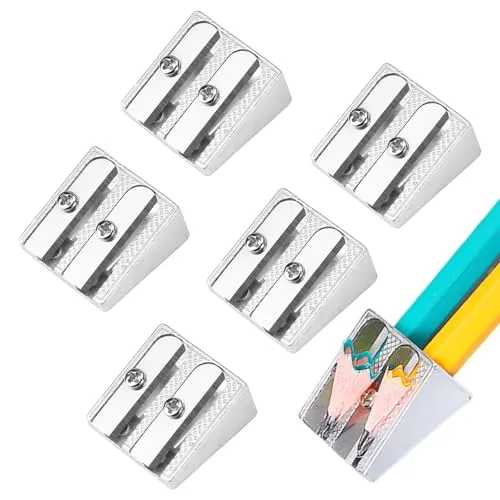 Stück Bleistiftspitzer Mit Doppellochspitzer, Bleistiftspitzer, Skizzenbleistiftspitzer, Metallbleistiftspitzer, Mini-Bleistiftspitzer, Schreibwarenzubehör Für Studenten 5