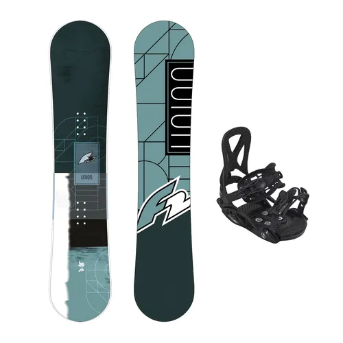 F2 Set Snowboard Junior Union Aqua 140cm + Pipe Bindung M in blau von F2