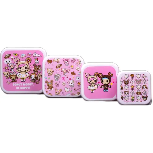 thumbsUp! Tokidoki Snackboxen 4er-Set pink/weiß