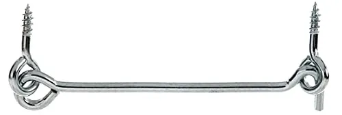 Produktbild Alberts 204457 Sturmhaken | mit Winkelplatten oder Ösen | galvanisch blau verzinkt | Länge 120 mm | Haken-Ø 4 mm