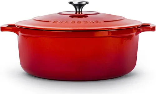 CHASSEUR PUC472858, Auflaufform, Rund, Eisenguss, 8 Person(en), Keramik, Halogen, Gas, Induktion, Terrakotta