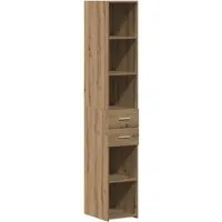 vidaXL Hochboard Eiche handwerklich 30 x 42.5 x 185 cm - Kommode im rustikalen Stil mit viel Stauraum, ideal für dein Esszimmer. Schubladen und Regale sorgen für Ordnung und machen Partys zum Kinderspiel!