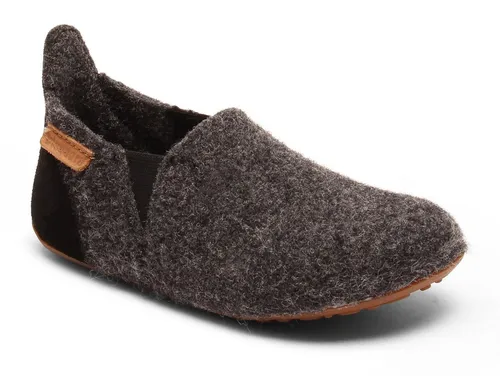 Bisgaard Unisex Kinder Wool Sailor Slipper, Antrachite, 34 EU - Hausschuhe aus temperaturregulierender Wolle, ideal für warme Füße in kalten Monaten. Mit elastischem Seitenverschluss für einfaches An- und Ausziehen sowie rutschfester Gummisohle für sicheren Halt.