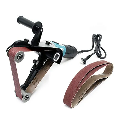 Wiltec Rohrbandschleifer 1300 W - Schleifmaschine für Rohrmaterialien mit 3 Schleifbändern (80/100/120). Leistungsstarker Motor und einstellbare Geschwindigkeiten für präzise Ergebnisse bei jeder Anwendung.