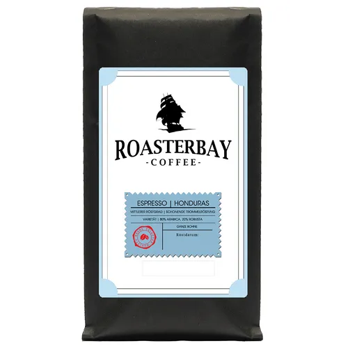 Roasterbay Espresso | Hochland Honduras | Dunkle Röstung | Ganze Bohne | 500 gr.