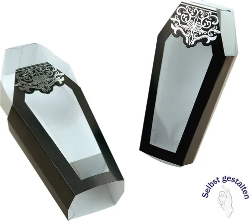 Papier-Süßigkeiten Box 'Sarg' zum selber basteln, 4 Stk.