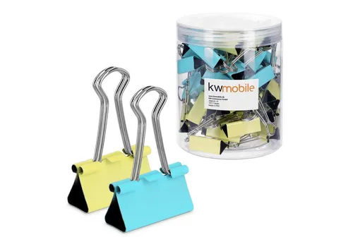 kwmobile Büroklammer 50x Foldback Klammern Set von kwmobile
