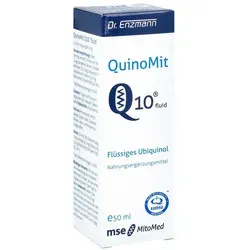 Dr. Enzmann QuinoMit Q10® fluid 50 ml - Ubiquinol Tropfen - QuinoMit Q10® fluid - Ubiquinol Tropfen 50 ml, ideal für die tägliche Unterstützung des Energiestoffwechsels. Die liposomale Formulierung sorgt für eine optimale Verteilung der Inhaltsstoffe.