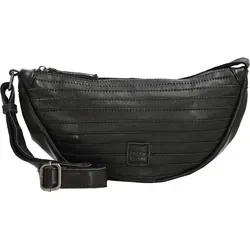 FREDsBRUDER Layer Halfmoon Bag - Umhängetasche 31 cm black - Stylische Umhängetasche aus hochwertigem Leder, ideal für modebewusste Frauen. Kompakt und praktisch mit einem Volumen von 3 Litern.