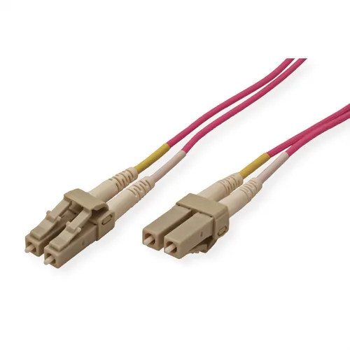 LWL-Kabel 50/125µm OM4, LC/LC, violett, 1 m