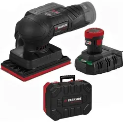 Parkside Akku-Schwingschleifer PASSP 12-Li mit 2 Ah Akku und Ladegerät - Kompakter 12V Schwingschleifer für präzise Schleifarbeiten, inklusive Akku und Ladegerät für sofortigen Einsatz.