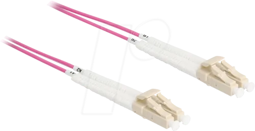 DELOCK 88087 LWL Kabel LC Duplex Multimode OM4 1 m