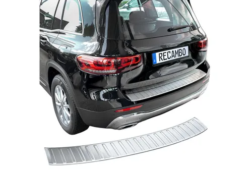 RECAMBO Ladekantenschutz für Mercedes GLB (X247) - Abdeckblenden für perfekten Schutz und exklusive Optik. Hergestellt aus hochwertigem V2A Edelstahl mit 100% passgenauer 3D-Form für einfache Montage und langlebigen Schutz.