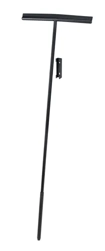 WENKO Bodenwischer Mod. Rosole - Duschabzieher mit extra langem Stiel und rutschfestem Griff - Duschabzieher aus rostfreiem Edelstahl mit 40 cm Silikonlippe für effizientes Abziehen von nassen Flächen. Ideal für Bad und Haushalt, inkl. Wandhalterung.