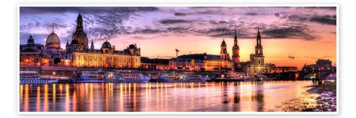 Posterlounge Wandbild Dresden-Panorama, Steffen Gierok, erhältlich als Poster, Leinwandbild, Wandsticker oder Acrylglasbild