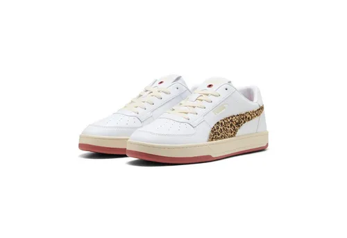 PUMA CAVEN 2.0 ANIMAL FLAIR Sneaker - Sportliche Sneaker in PUMA White-Toasted Almond-Exotic Red, Größe 40 EU, ideal für trendbewusste Looks und bequemes Tragen im Alltag.