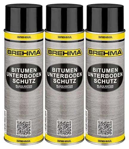 BREHMA 3X Bitumen Unterbodenschutz Black Edition 500ml Steinschlagschutz Spray schwarz
