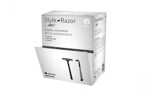 Style Razor by AMPri Einmal-Rasierer, einschneidig mit Klingenschutz 100 Stück s