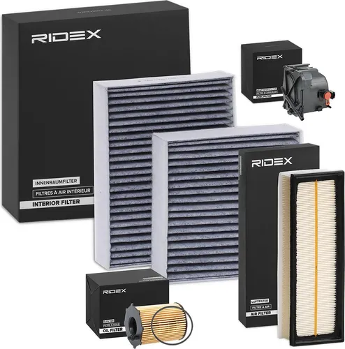 RIDEX Filterset Inspektionspaket Filtersatz passend für PEUGEOT 207 (WA, WC) 207 CC (WD) 207 SW (WK) 207 Van (WA, WC) für CITROËN C3 II (SC)