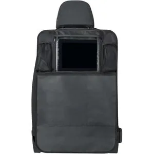 Walser Auto-Organizer Kenny 12459 - Nackenkissen mit Rückenlehnenschutz, Becher- und Tablethalter. Ideal für Reisen mit Kindern, schützt die Rückenlehne und bietet praktischen Stauraum.