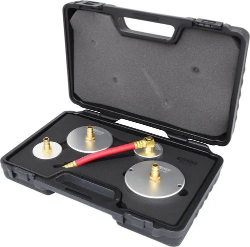 KS Tools 160.0710 Universal-Adaptersatz zur Bremsentlüftung, 4-tlg - Abzieher, ideal für Bremsenwartungsgeräte mit Adapterauswahl für 98% aller Fahrzeugtypen, schnell und einfach zu bedienen.