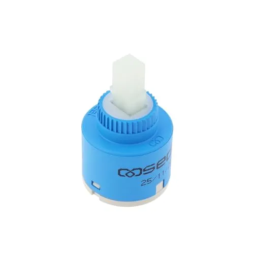 Create idea 35 mm Ersatz Wasserhahn Kartusche Keramik Kartusche Wasserhahn Geräuscharm Drei-Schicht-Filterung Quadrat Stiel Keramik-Kartusche für Küche Blau