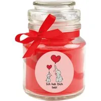 HS Candle Duftkerze & Glas Comic Rose Rot