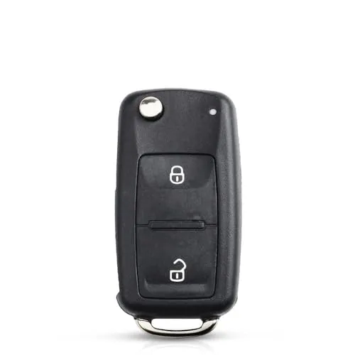 NEU 2-Knopf-Klapp-Fernschlüssel-Ersatzgehäuse FOB Shell Autoschlüssel Gehäuse Funkschlüssel für VW Transporter T5 Polo G Uncut Blade