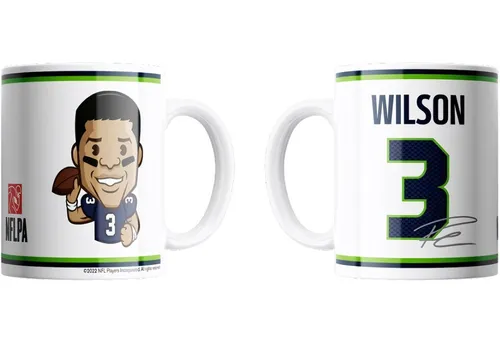 Seattle Seahawks Russell Wilson Emoji Jumbo-Tasse 440 ml American Football NFL G