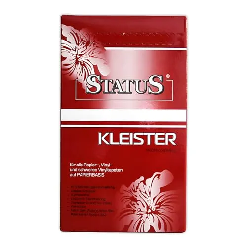 STATUS PROFI Kleister Kleber für schwere und hochwertige Vinyl-Tapeten auf Papierbasis 250 g für ca. 40 qm / 7 Rol