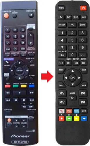 Fernbedienung geeignet für PIONEER BDP-LX70A von ARKAIA