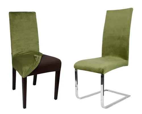 Beautex Stuhlhusse Lea Stuhlhussen, Samt Mikrofaser Stuhlbezug, elastische Stretch Husse