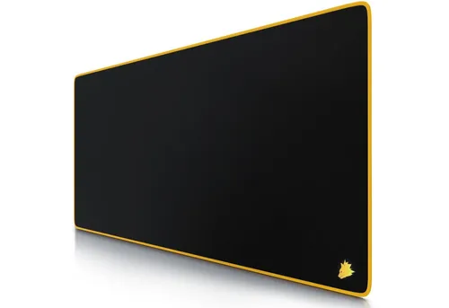 Titanwolf Gaming Mauspad XXL Speed Mousepad 900 x 400 x 3 mm, große Tischunterlage, rutschfest, abwaschbar, Geschwindigkeit & Präzision, Kopf gelb