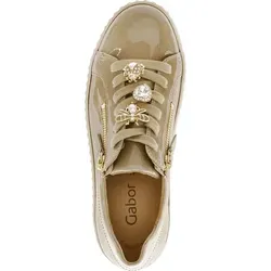 Gabor 53.201 Damen Halbschuh in Gold, Größe 38 - Sneaker mit Wechselfußbett und Best Fitting Technologie für optimalen Tragekomfort; ideal für modische Outfits und den Alltag.