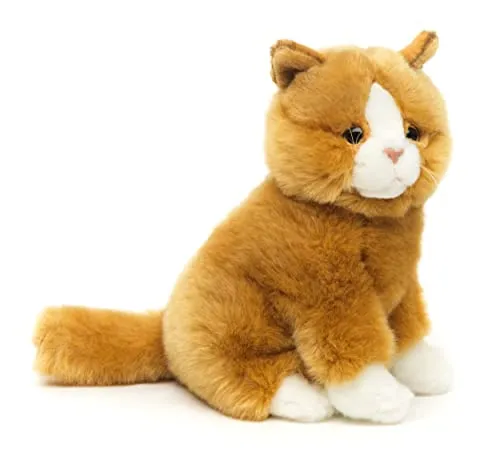 Uni-Toys Kuscheltier Katze - Flauschiges Plüschtier in verschiedenen Fellfarben - Kuscheltiere: Die lebensechte Katze begeistert mit ihrem naturgetreuen Aussehen und weichem Fell - perfekt zum Spielen, Sammeln oder Verschenken!