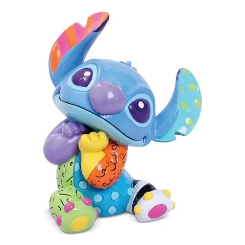 enesco Dekofigur Stitch, mini - Disney BRITTO Collection - Dekorationsfigur für den Innenbereich, handbemalt und im Geschenkkarton, ideal für Disney-Fans und als Geschenkidee, Maße: 7.5x4.5x9 cm, farbenfrohes Pop Art Design von Romero Britto.