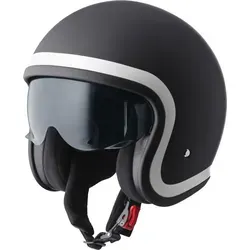GMS Ride Jethelm schwarz matt weiß Gr. M 57/58