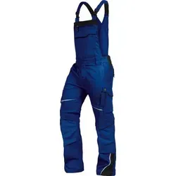 Latzhose-Flex-Line Kornblau/Schwarz-Weiß, Größe 29 in schwarz von Leibwächter