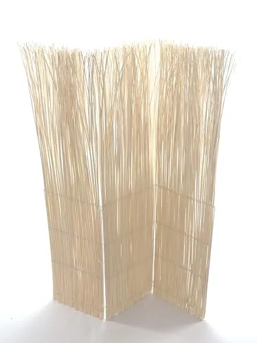 DESIGN DELIGHTS RAUMTEILER Nature 165x120cm - Paravent aus Weidenholz, ideal als dekorativer Raumtrenner für eine entspannende Atmosphäre. Flexibel einsetzbar und platzsparend zusammenklappbar.