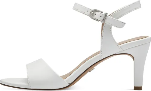 Tamaris Damen 1-28008-42 Sandalette mit Absatz, White Matt, 37 EU - Wanderschuhe mit 7 cm Absatzhöhe und TOUCH-IT-Technologie für hervorragenden Tragekomfort, ideal für stilvolle Auftritte.