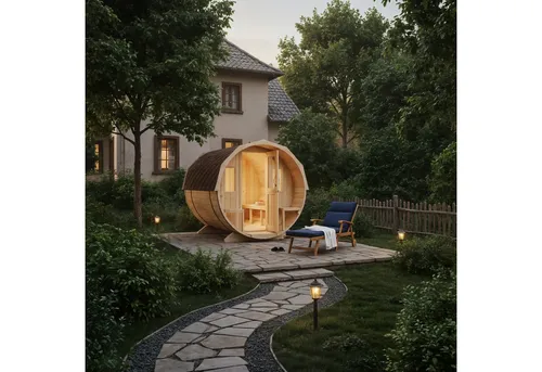 FinnTherm Fasssauna Sam – 220 x 280 x 228 cm, 40 mm von FinnTherm