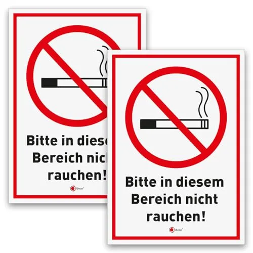 iSecur 2 Rauchverbot Aufkleber 