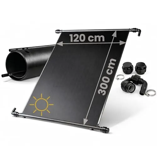 HAF Pool-Solarkollektor 2x 300x120cm für Gartenpool - Genießen Sie Ihre Badesaison mit dem HAF Solarkollektor! Zwei Kollektoren erwärmen bis zu 40.000 Liter Wasser um bis zu 6°C – ganz ohne Strom und CO₂-Emissionen. Einfach anschließen und die Sonne nutzen!