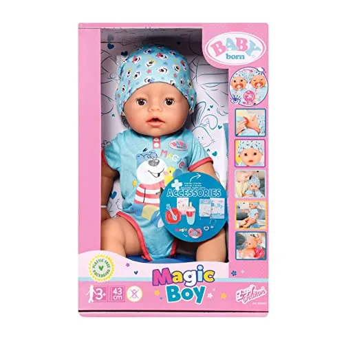 Zapf Baby Born Babypuppe Magic 43 cm - Puppen & Zubehör, interaktive Babypuppe mit vielen Funktionen für kreatives Spielen und emotionale Bindung.