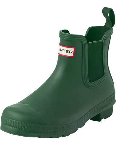 Hunter Damen Original Chelsea Regenstiefel, Jäger-Grün, Größe 37 EU - Klassische und stilvolle Regenstiefel aus Naturkautschuk, ideal für nasse Tage und städtische Abenteuer. Mit rutschfester Sohle für sicheren Halt.