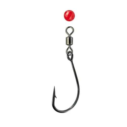 JENZI Einzelhaken mit Wirbel Gr. 4-2/0 Inhalt 5 Stück Spoonhaken Meerforellenhaken (Gr. 1/0)