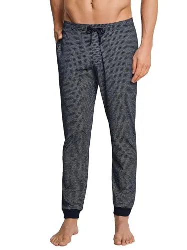 Schiesser Pyjama-Hose in Dunkelblau, Größe 54 - Herren Schlafanzug-Hose aus 100% Baumwolle, bietet hohen Tragekomfort mit Tunnelzugbund und praktischen Eingrifftaschen. Ideal für entspannte Nächte.