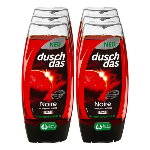 duschdas Duschgel Men Noire 3in1 225 ml, 6er Pack
